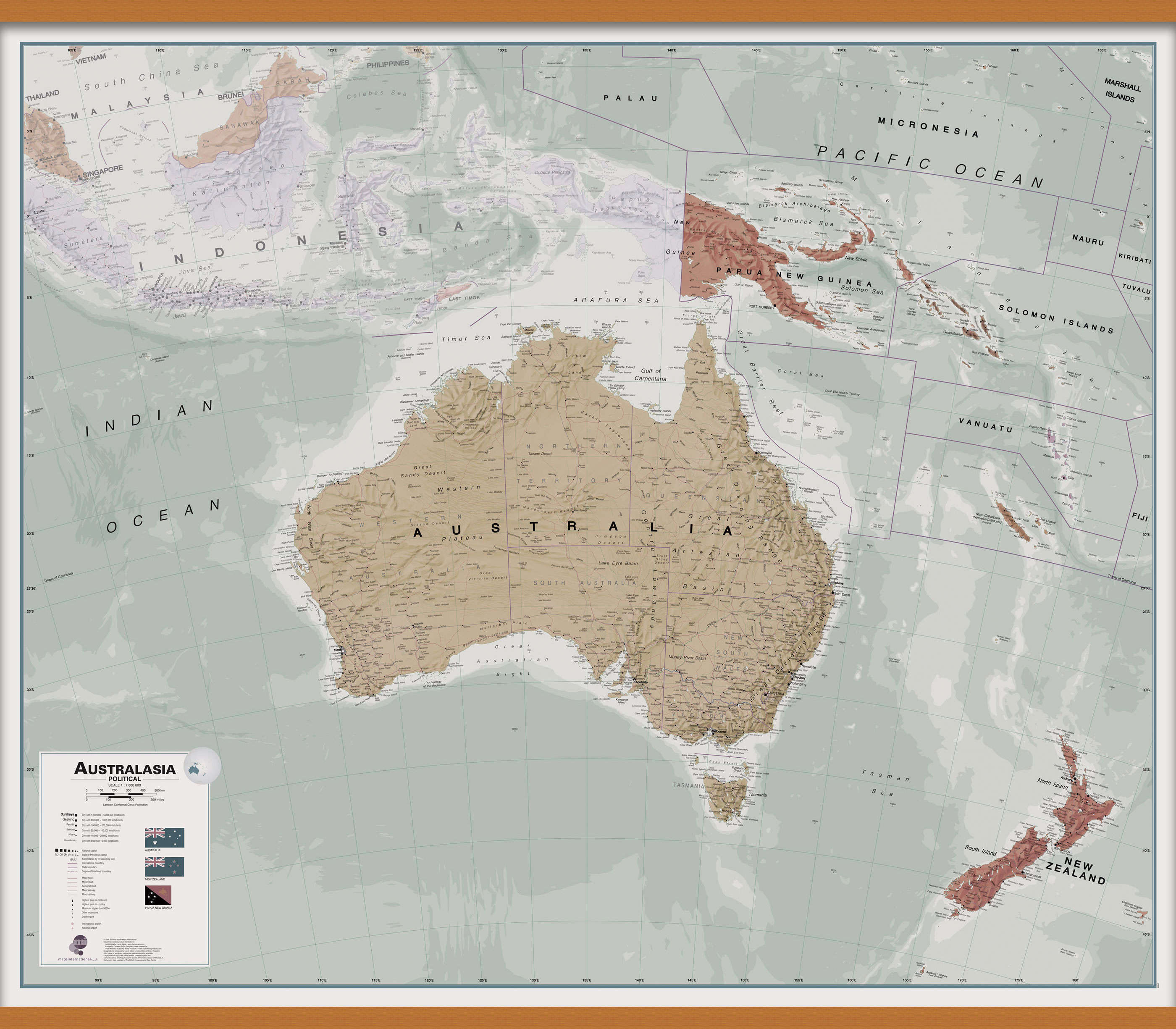 CT00699_L_CWDHB - Executive Australasia Wall Map Political