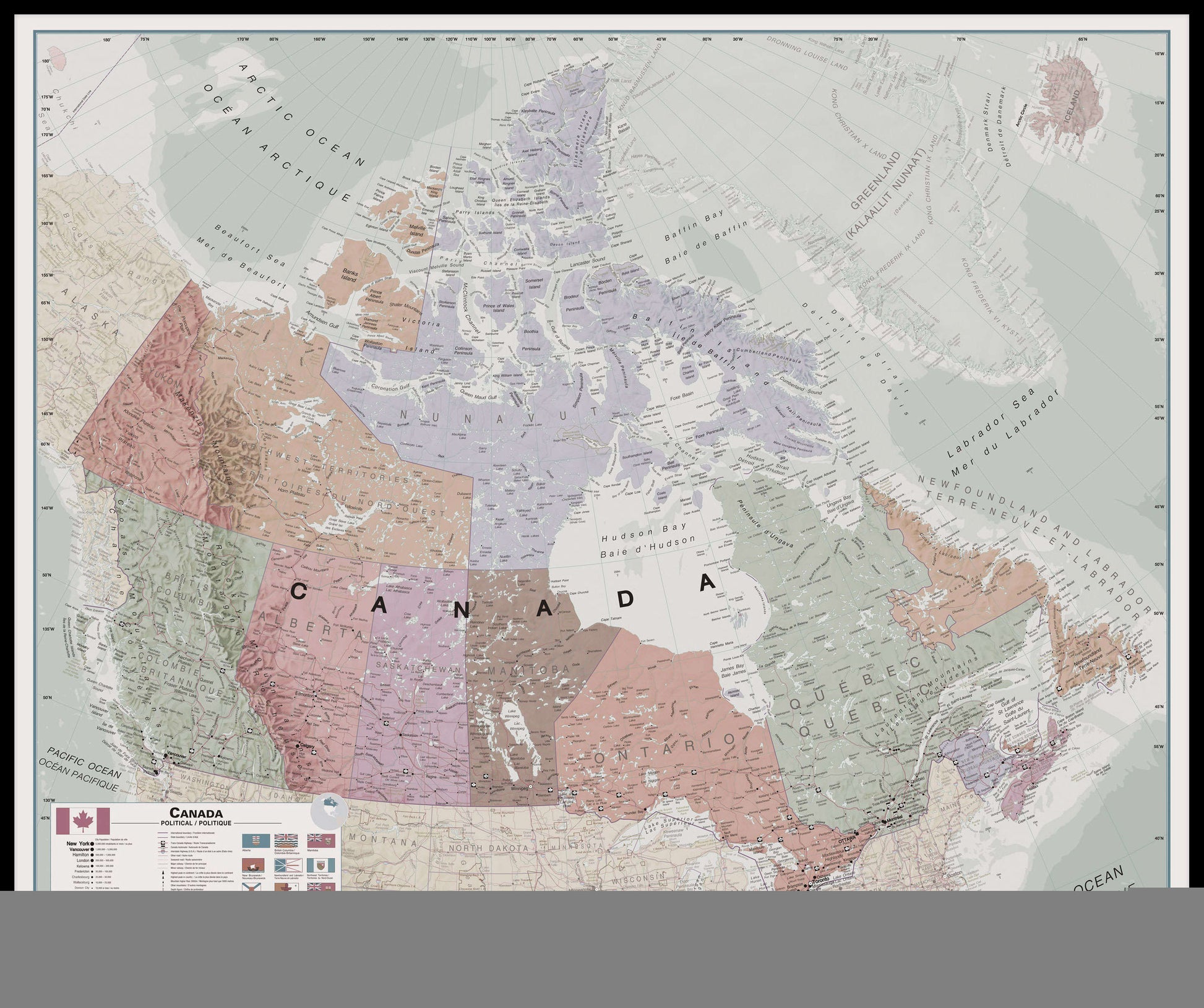 CM00703_H_LBDBL - Executive Canada Wall Map