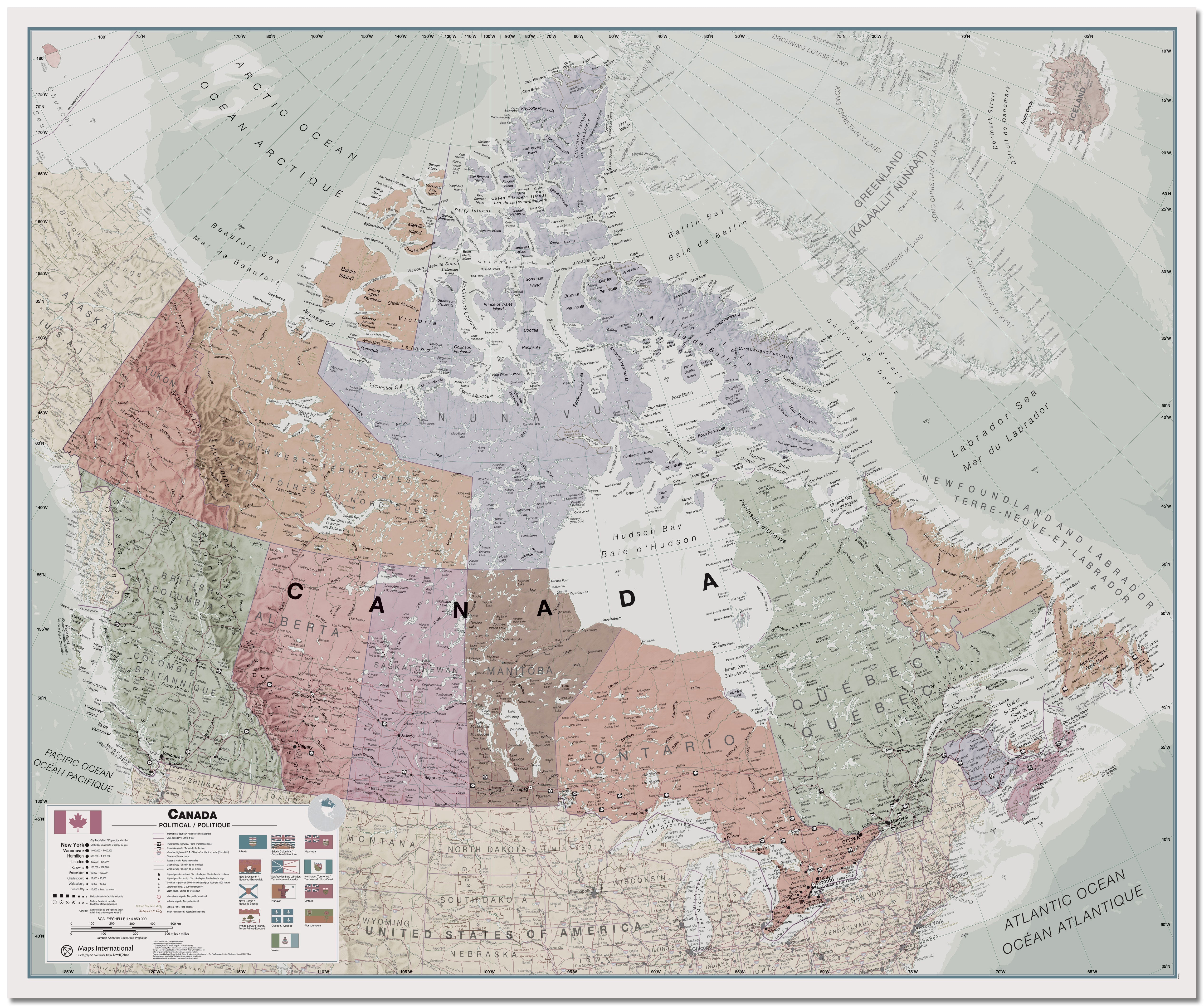 CM00703_H_LMBRD - Executive Canada Wall Map