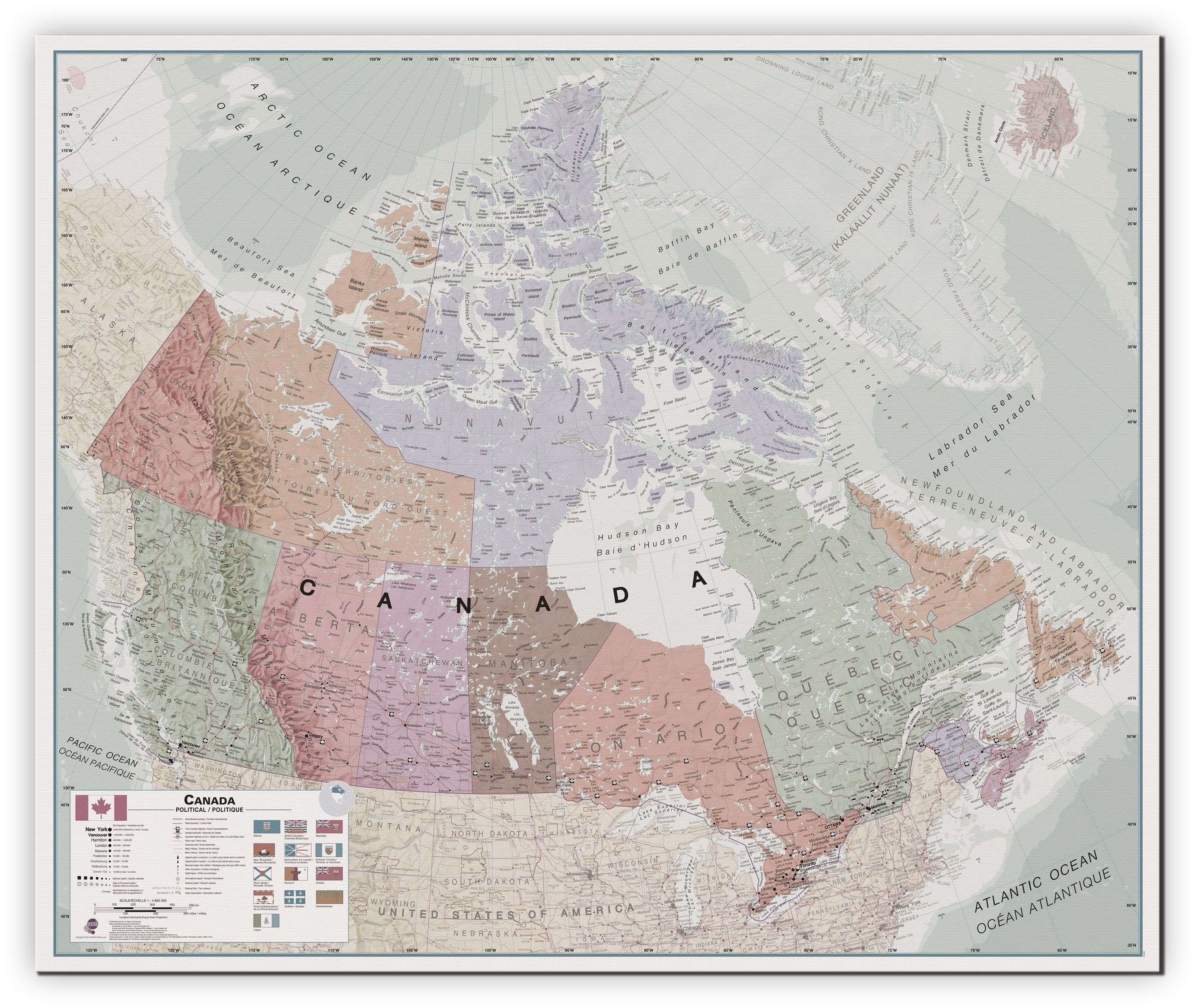 CM00703_L_CANVA - Executive Canada Wall Map