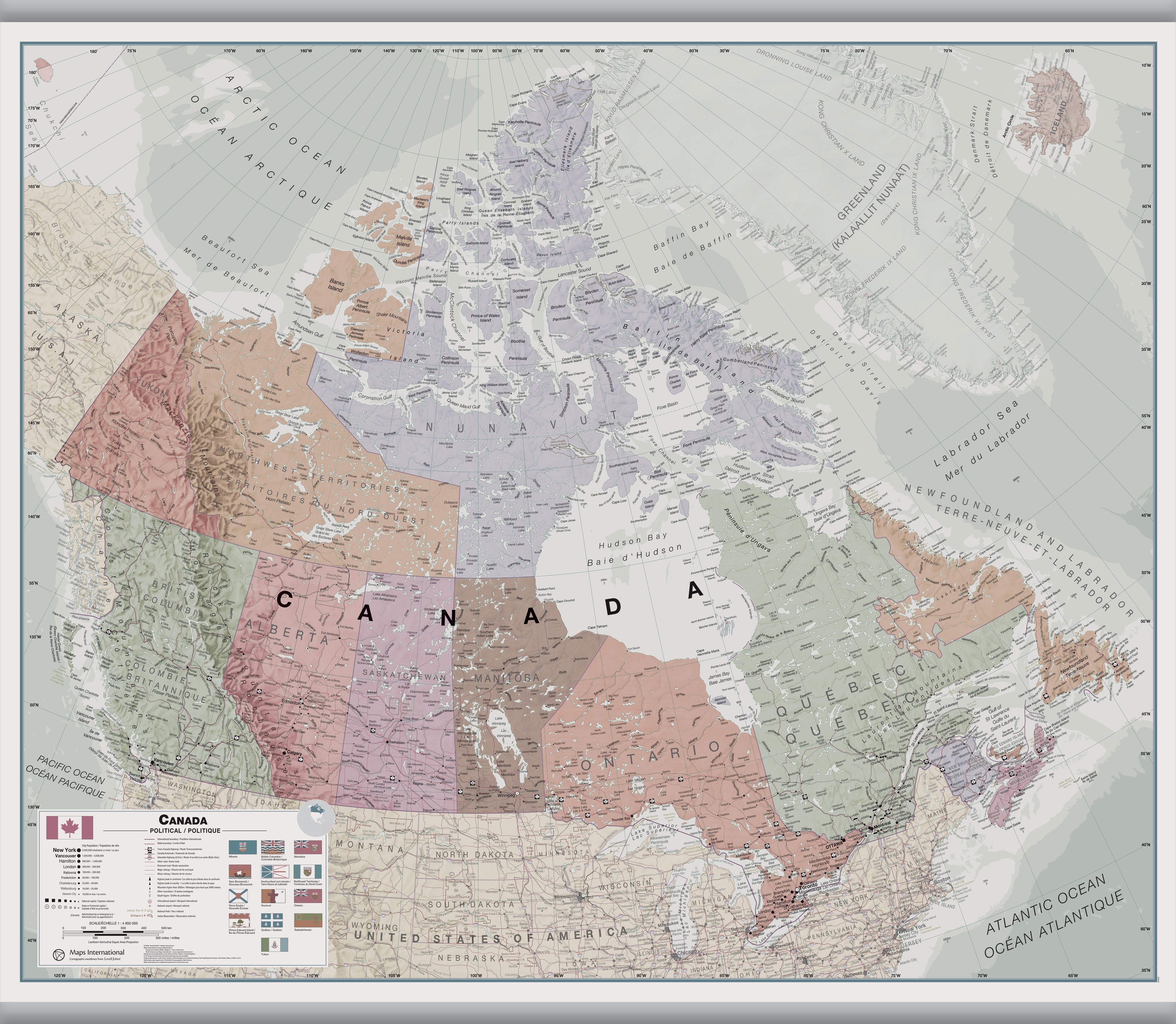 CM00703_H_LAMHB - Executive Canada Wall Map