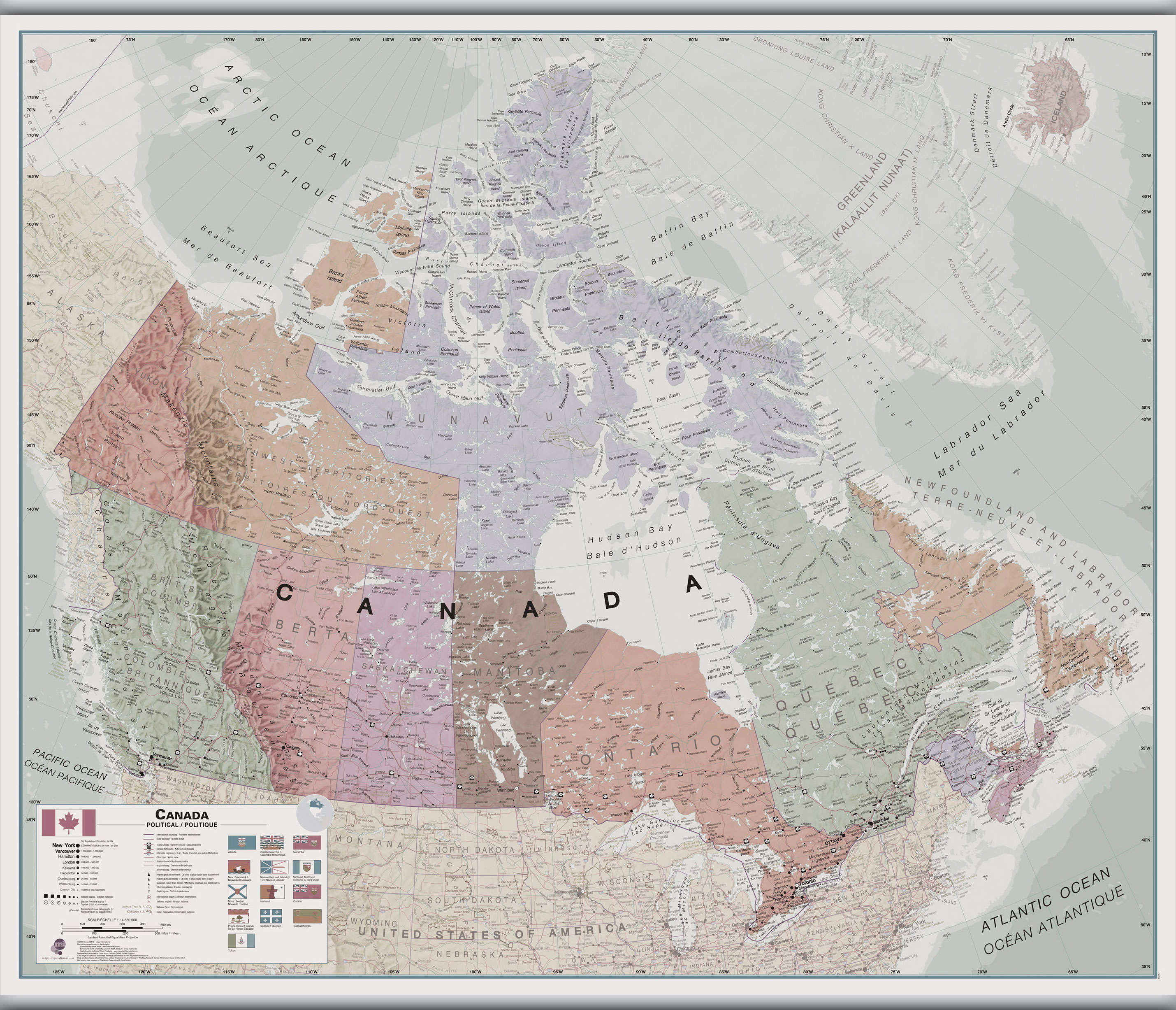 CM00703_H_LAMHB - Executive Canada Wall Map