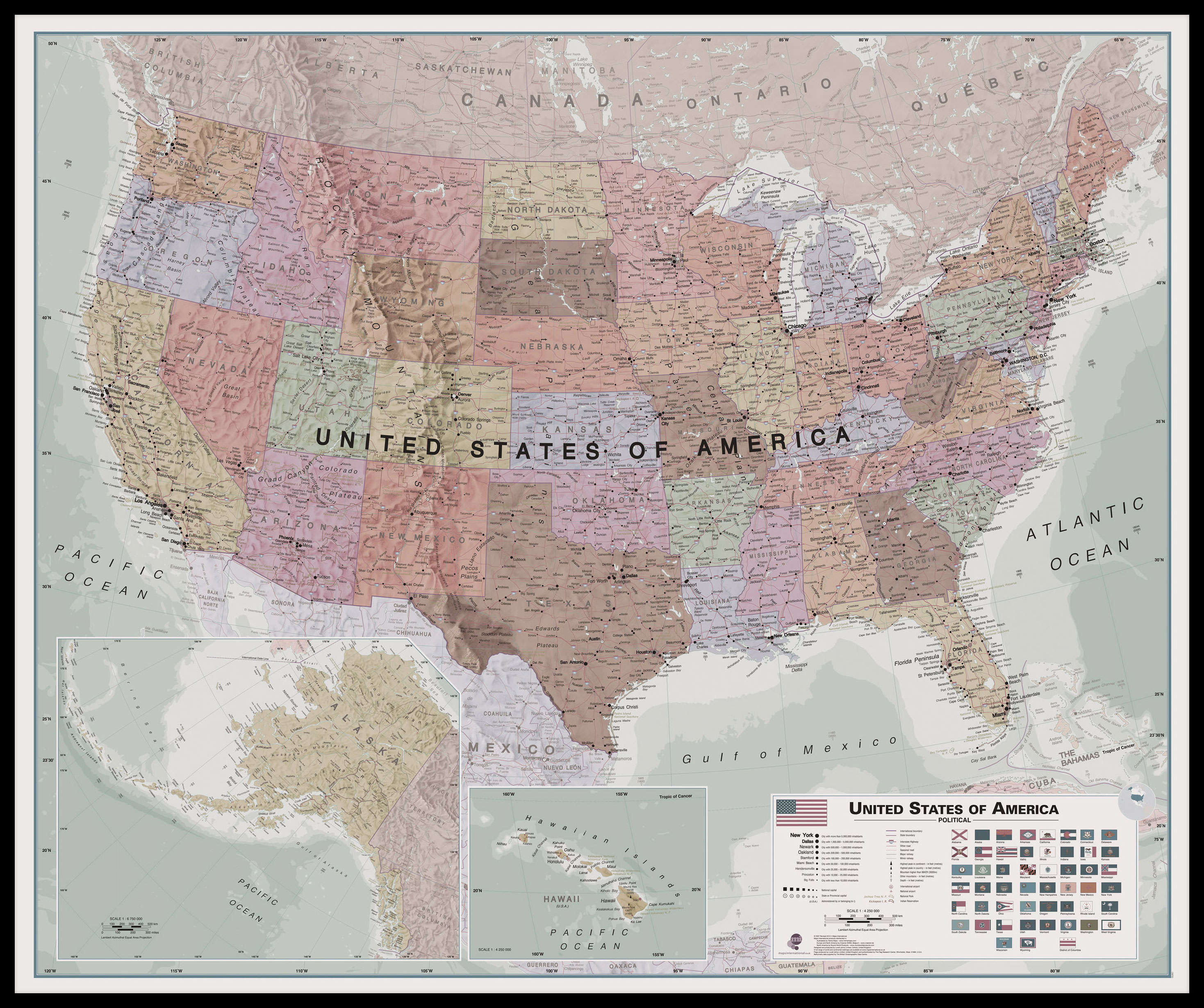 CM00702_H_LBDBL - Executive USA Wall Map