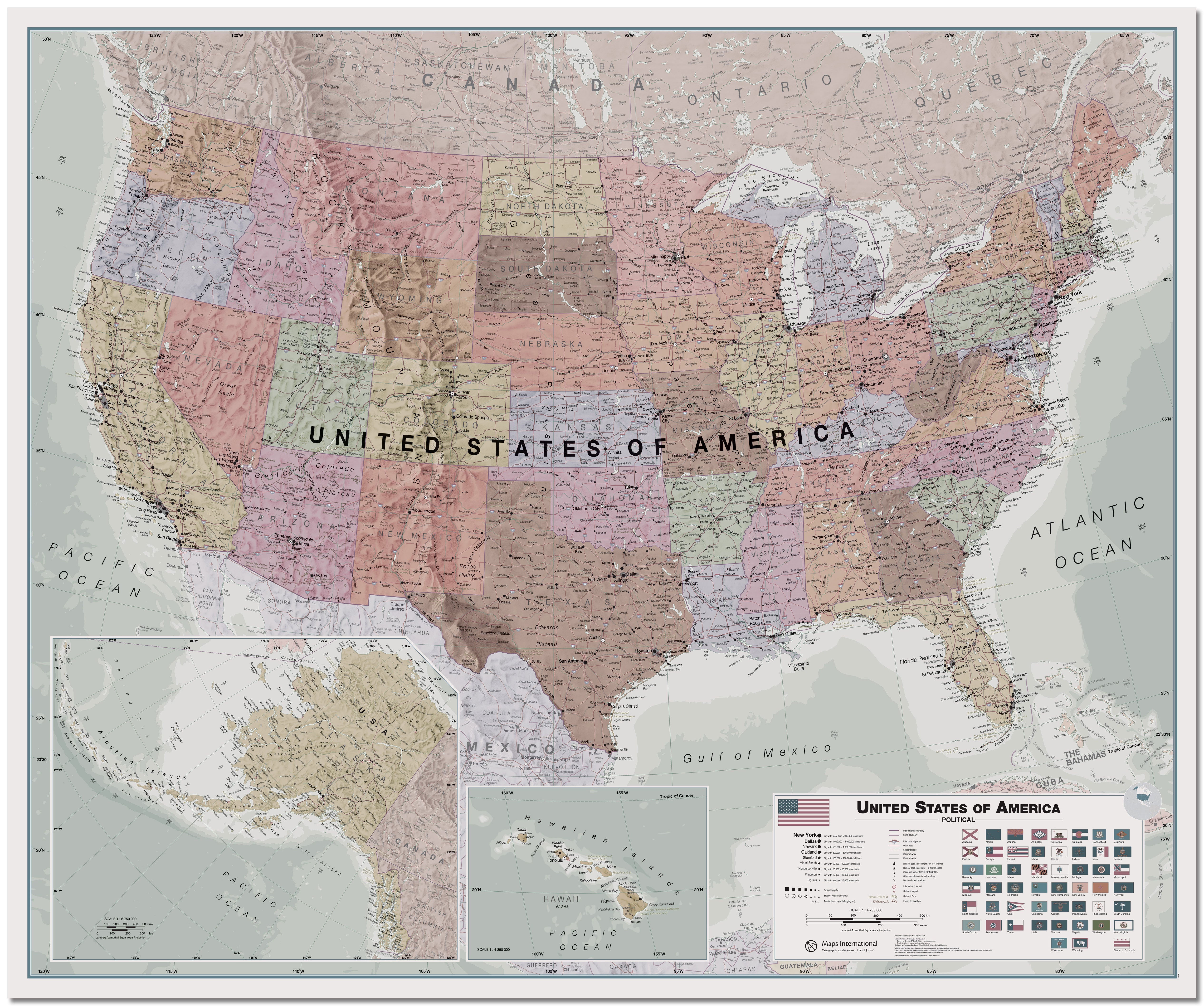 CM00702_H_LMBRD - Executive USA Wall Map