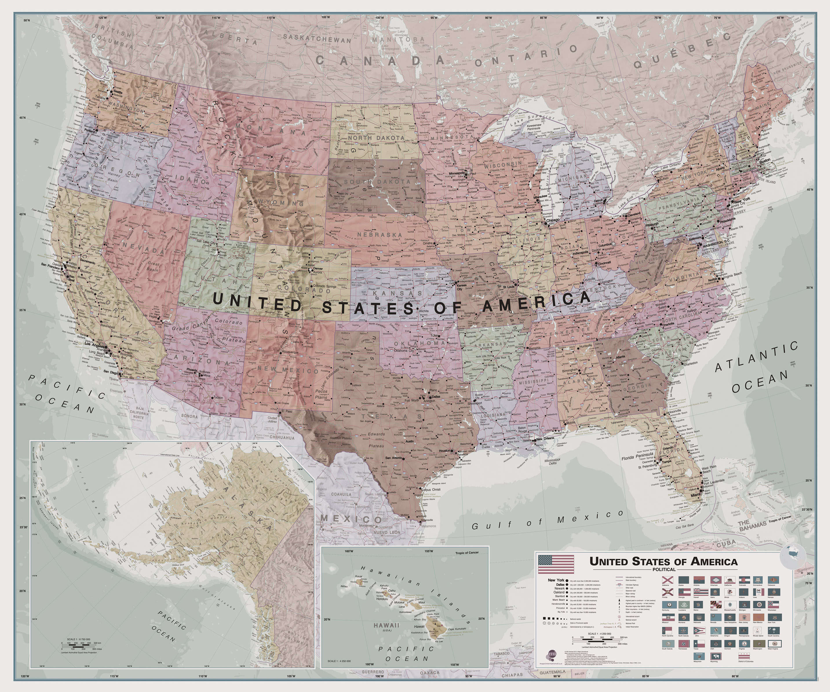 CM00702_L_LAMIN - Executive USA Wall Map