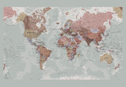 WP00816_H_WALLP - Executive World Map Wallpaper