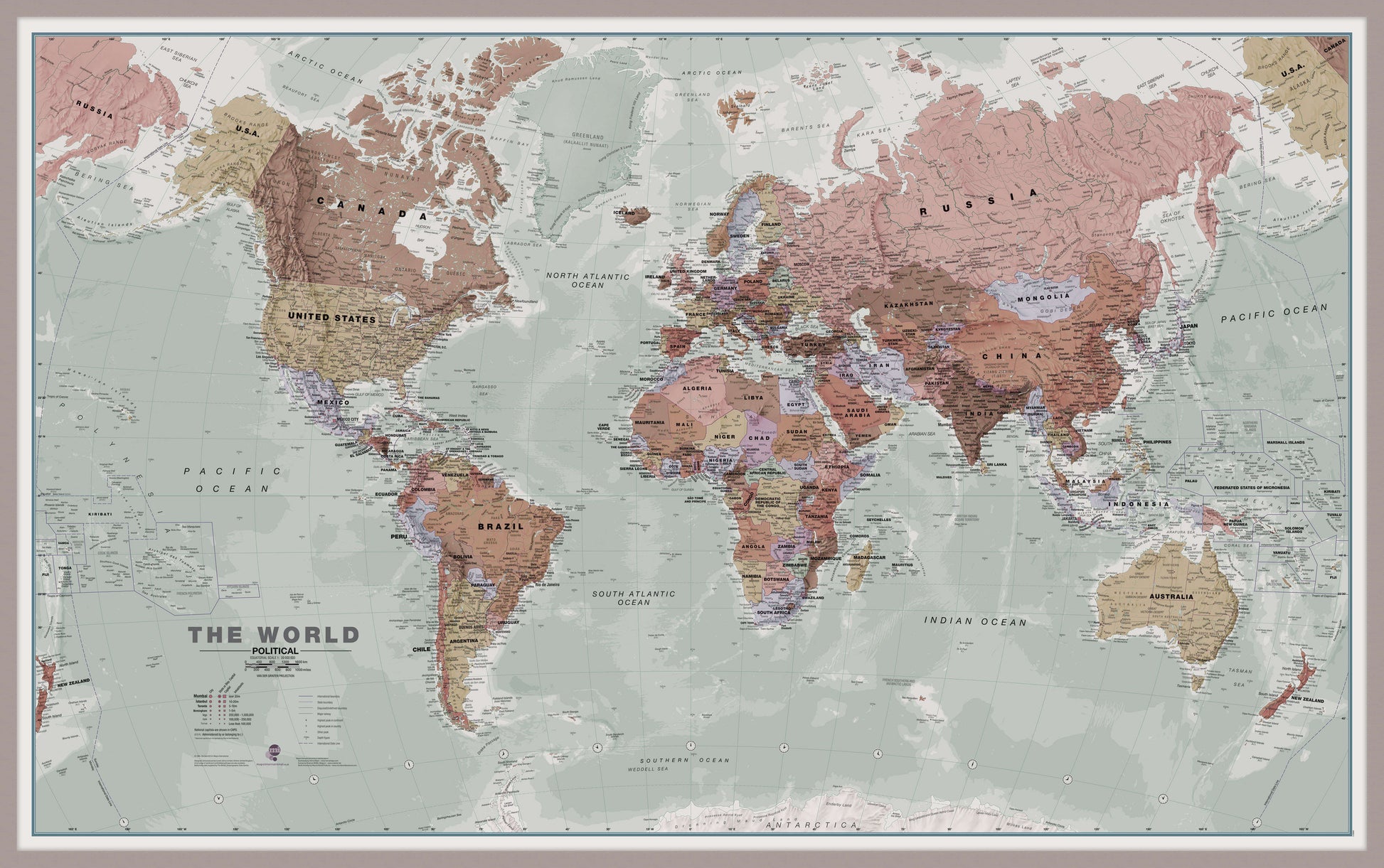 WM00671_L_LBDAL - Executive World Wall Map Political