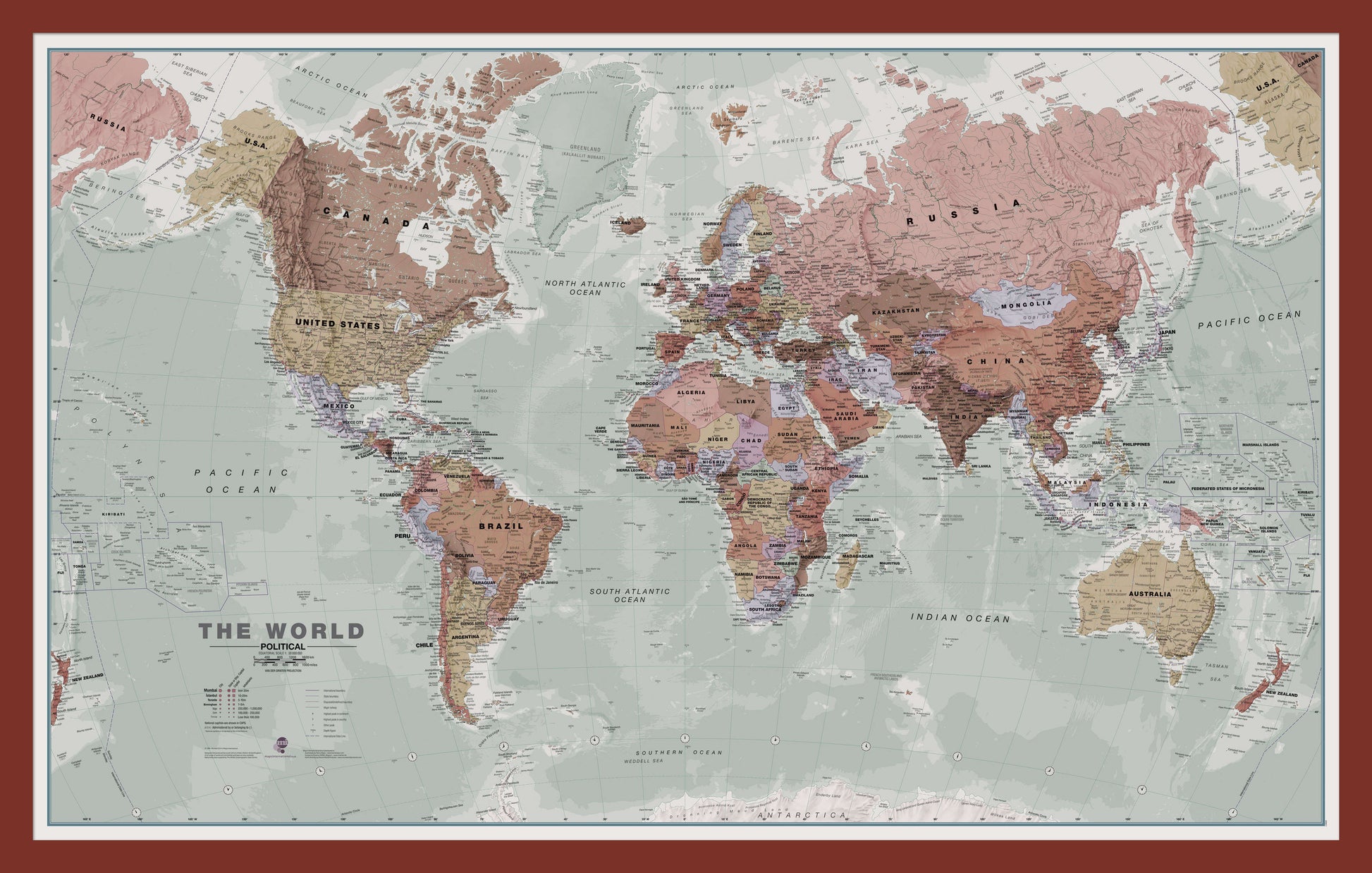 WM00671_M_PINOK - Executive World Wall Map Political