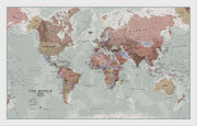 WM00671_M_BWWHI - Executive World Wall Map Political