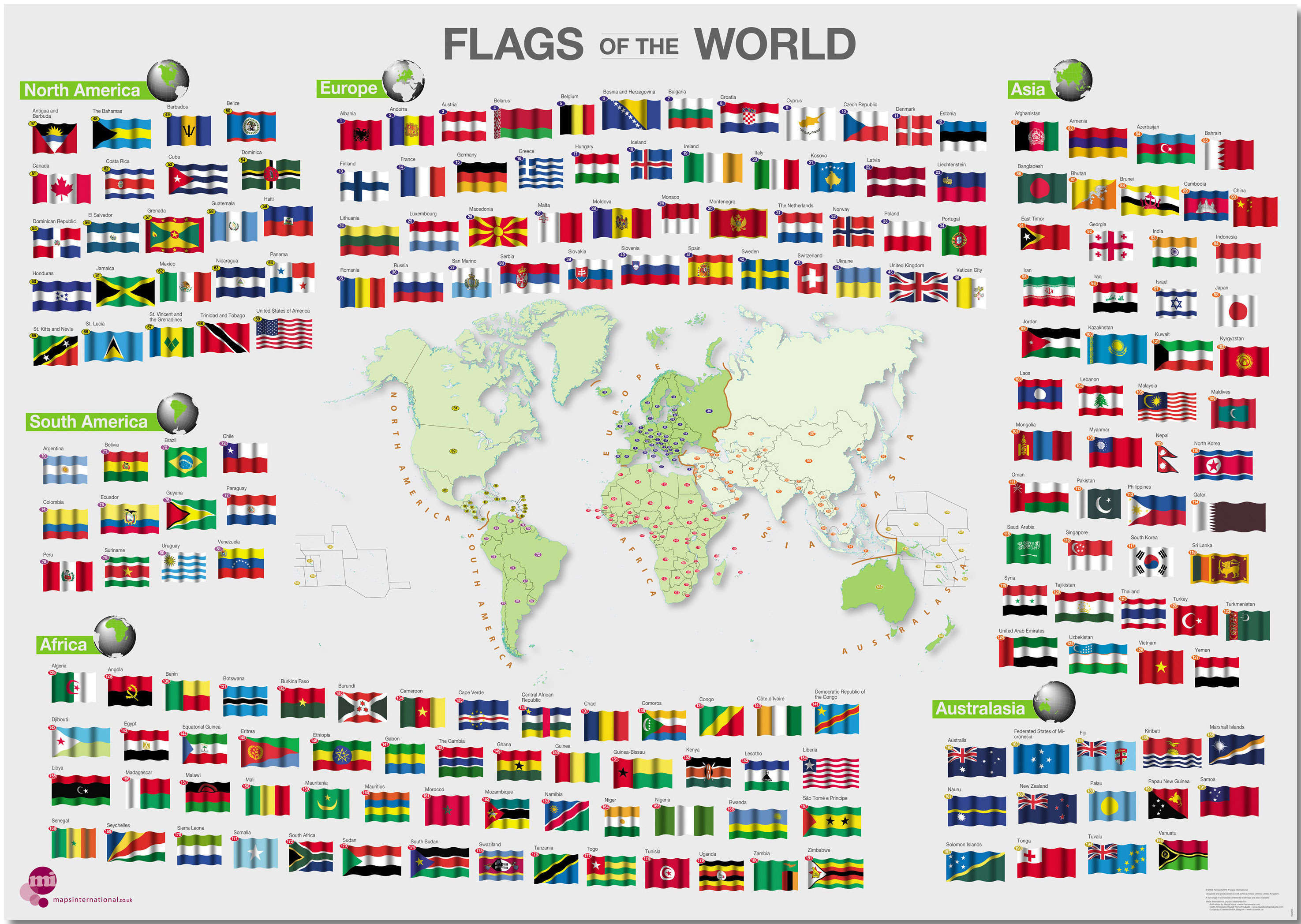 WM00010_M_PNBRD - Flags of the World poster