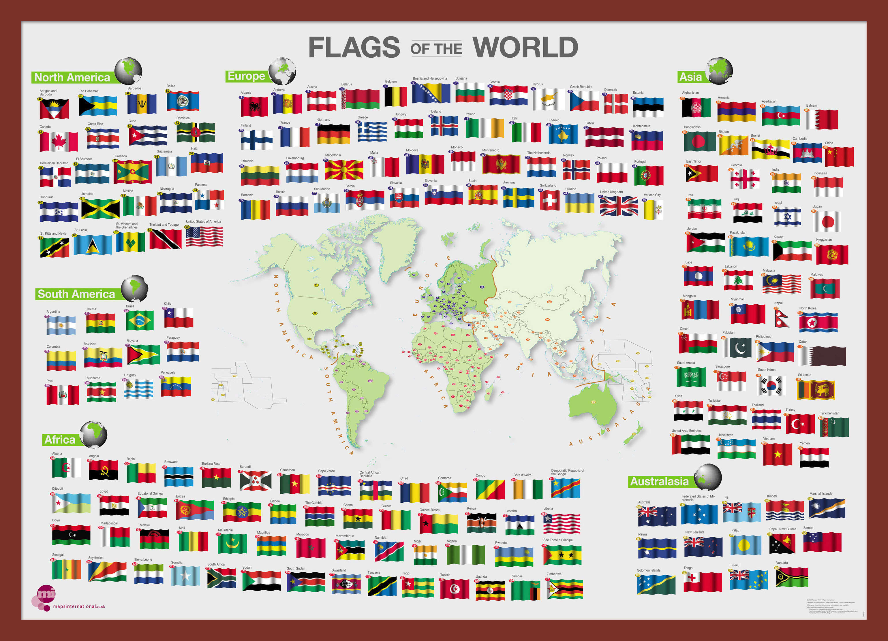 WM00010_M_PINOK - Flags of the World poster
