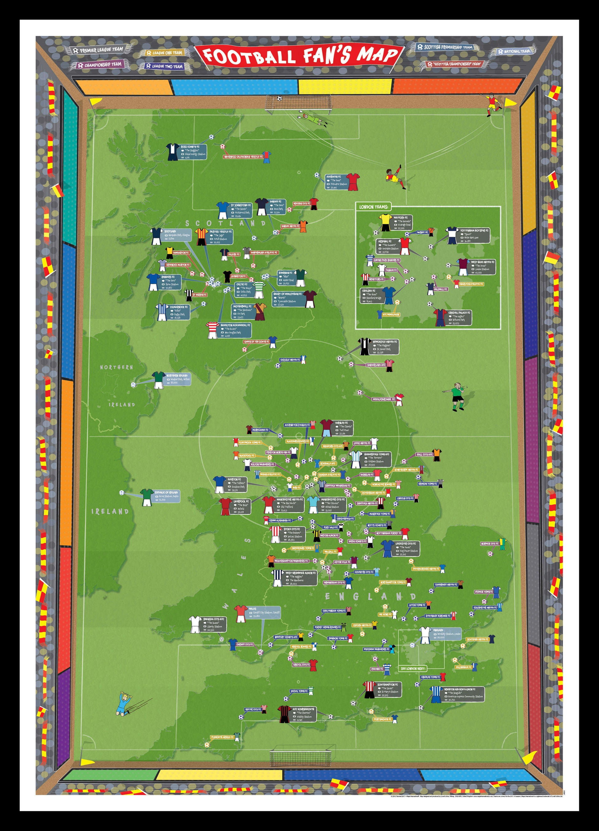 UK00887_M_PINBL - Football Fan's Stadium Map