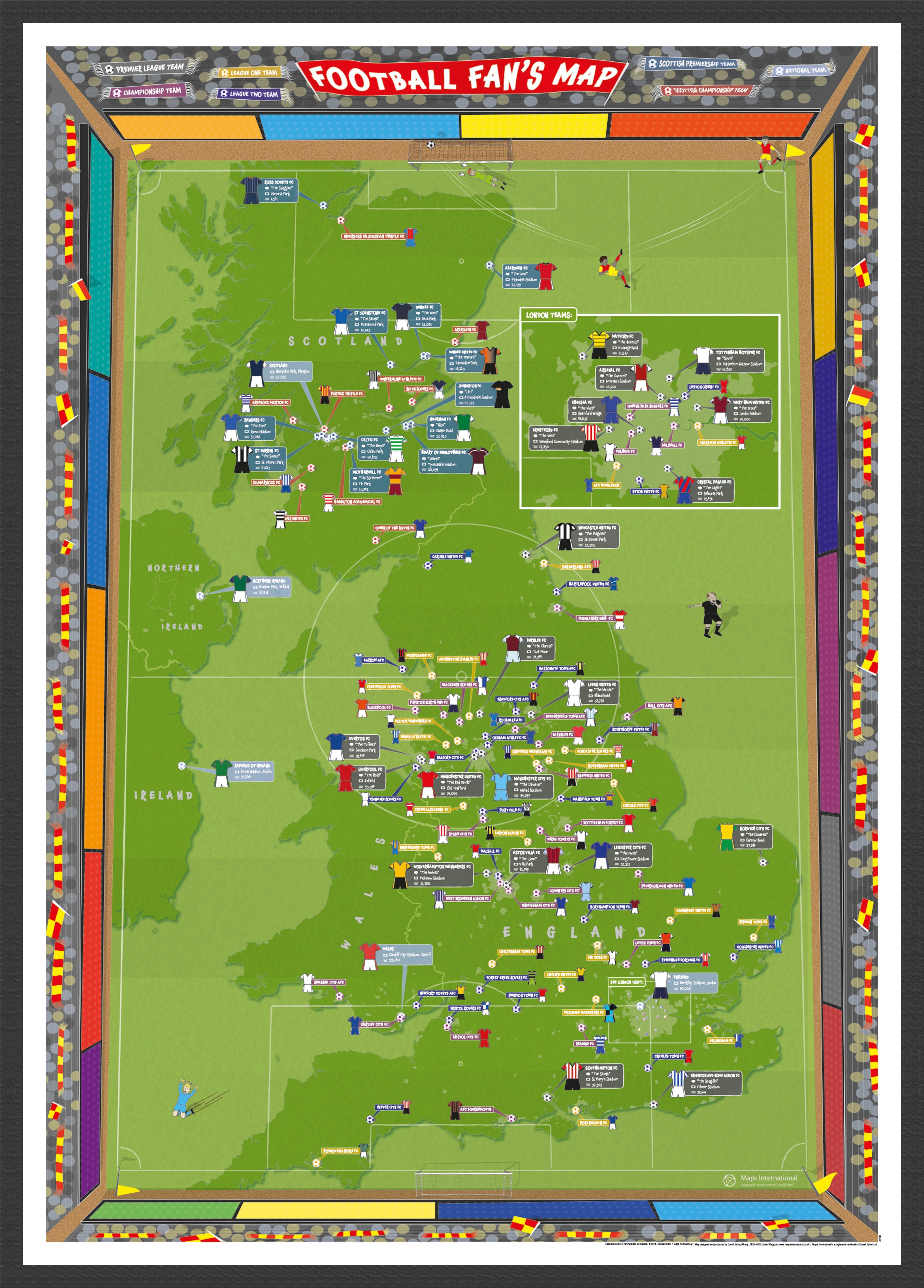 UK00887_M_WDBLA - Football Fan's Stadium Map