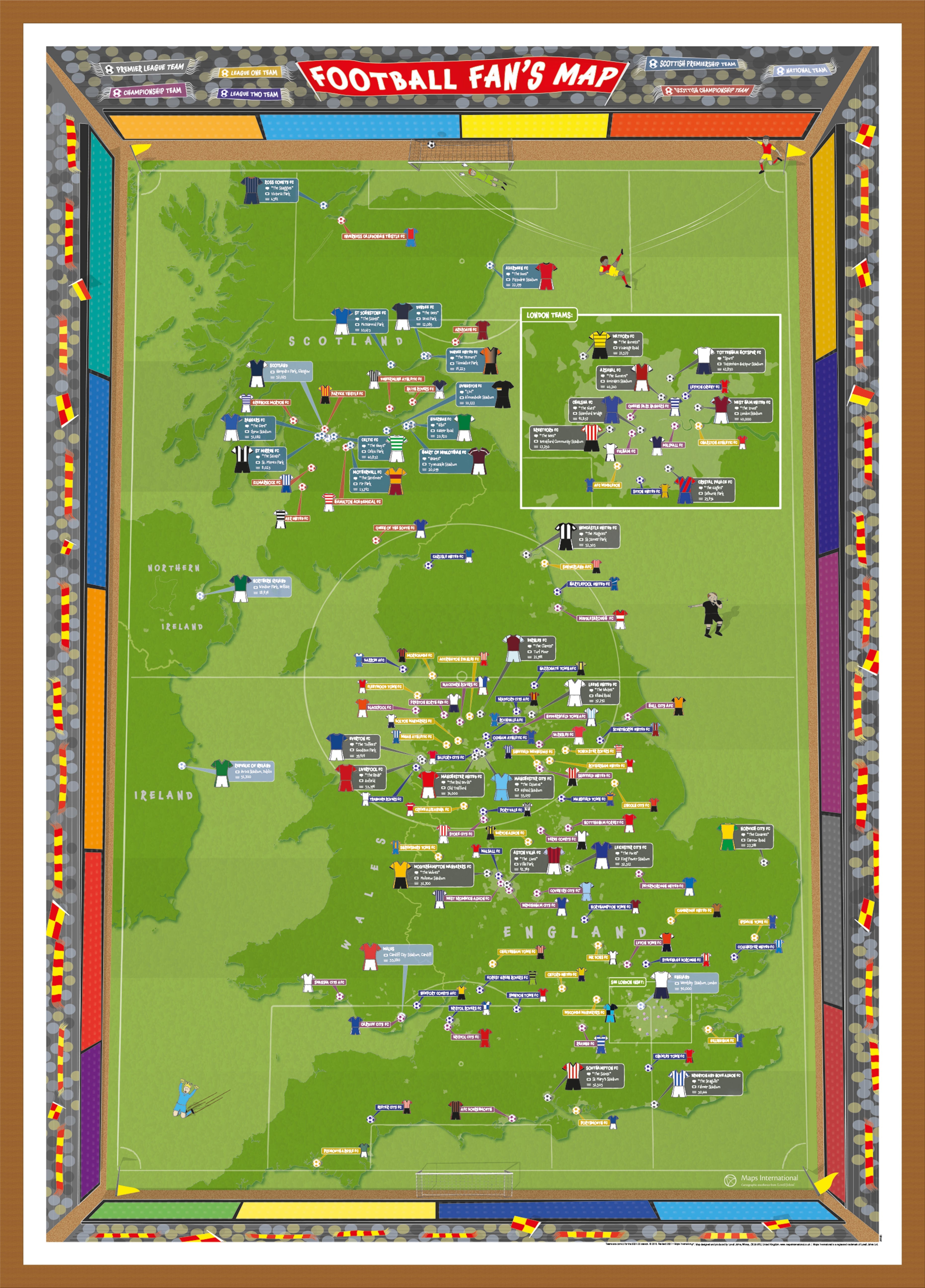 UK00887_L_WDTEA - Football Fan's Stadium Map
