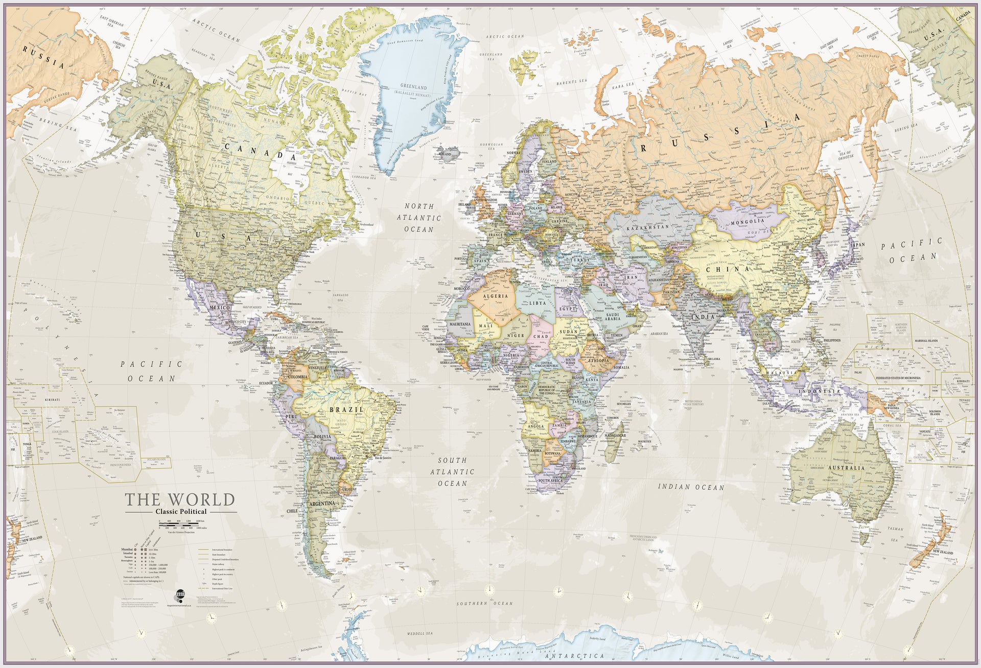 WM01165_H_MURAL Giant World Map Mural Classic