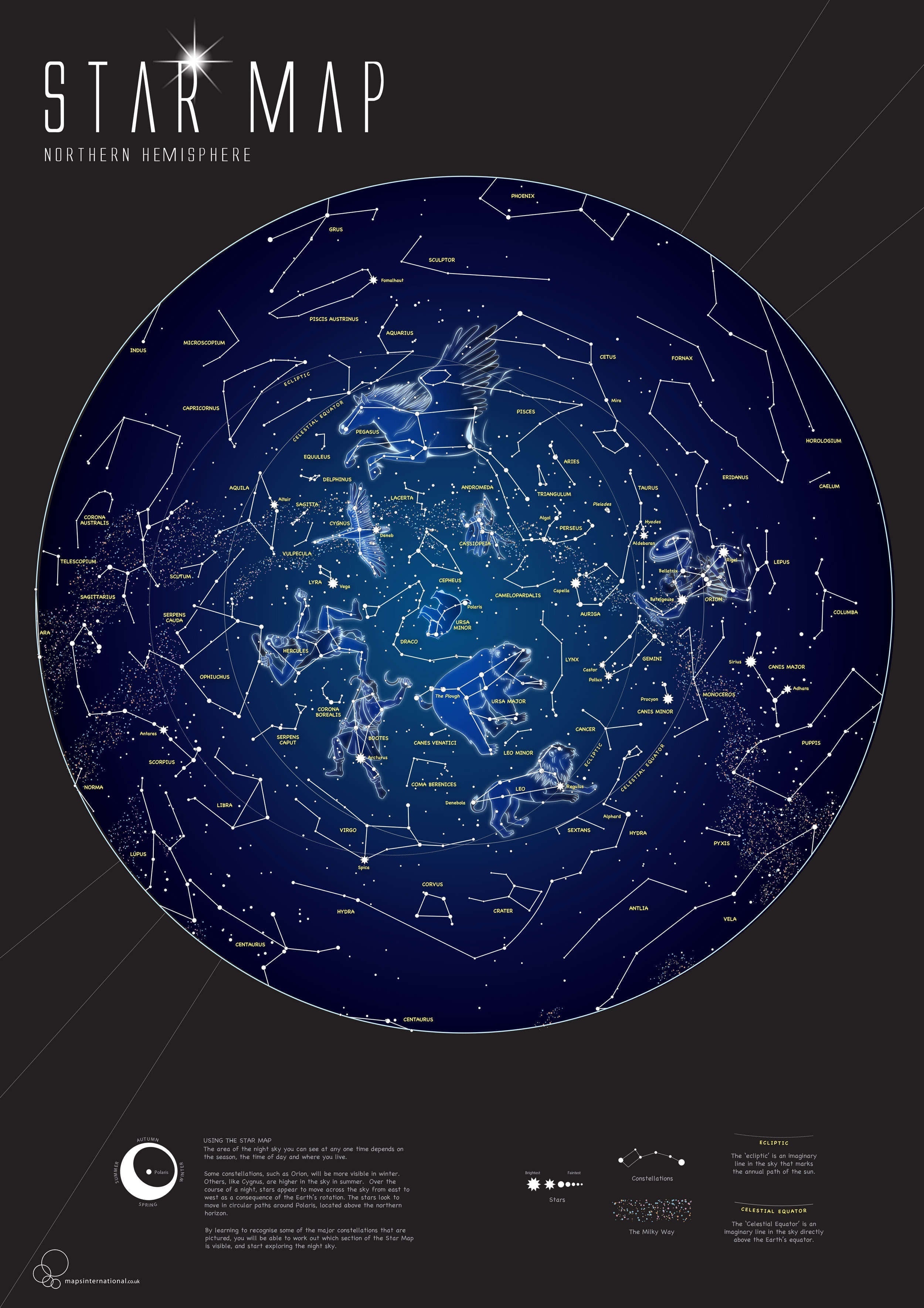 WM01108_M_BWBLA - Glow in the Dark Star Map