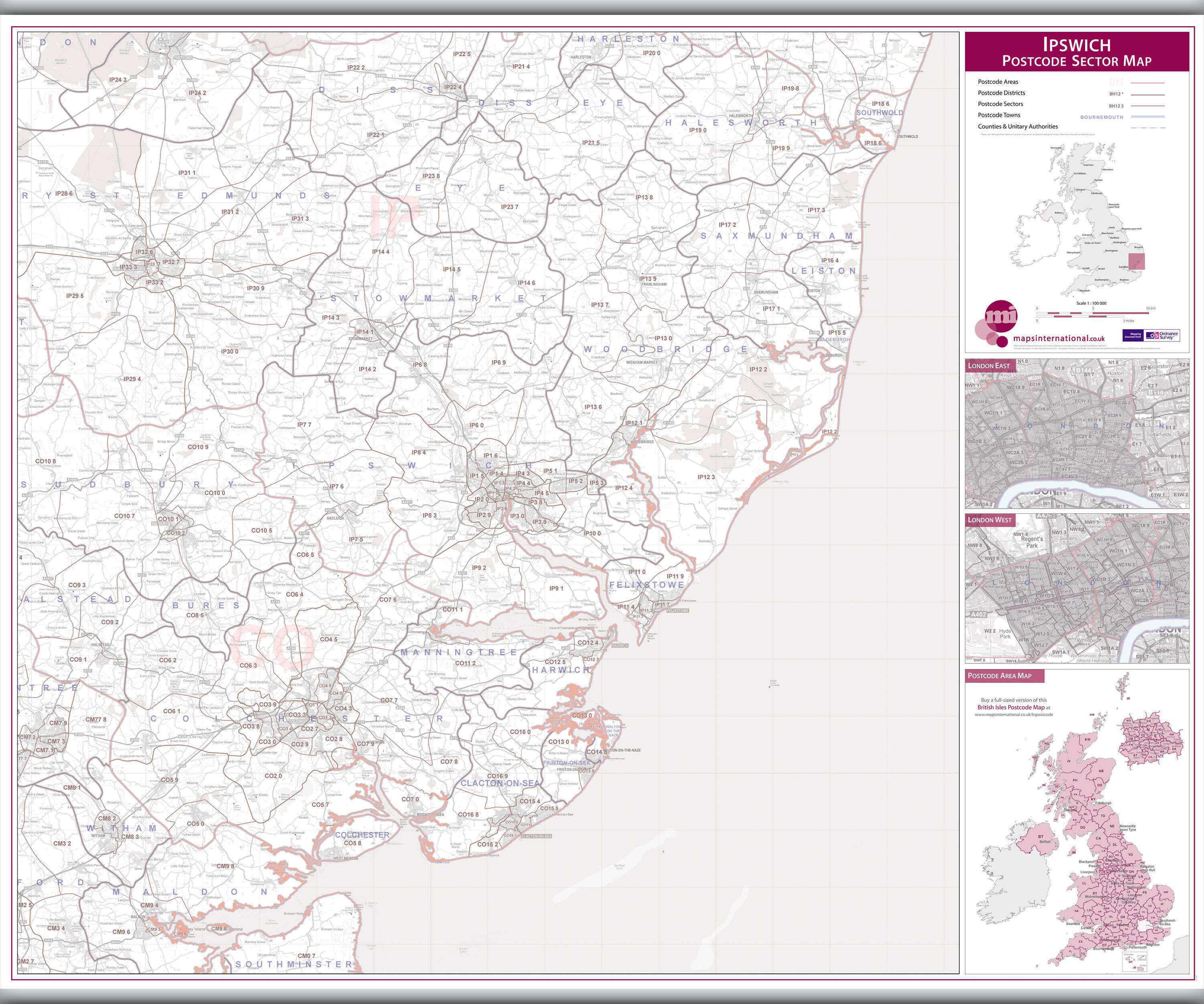 UK00773_L_LAMHB - Ipswich Postcode Sector Map