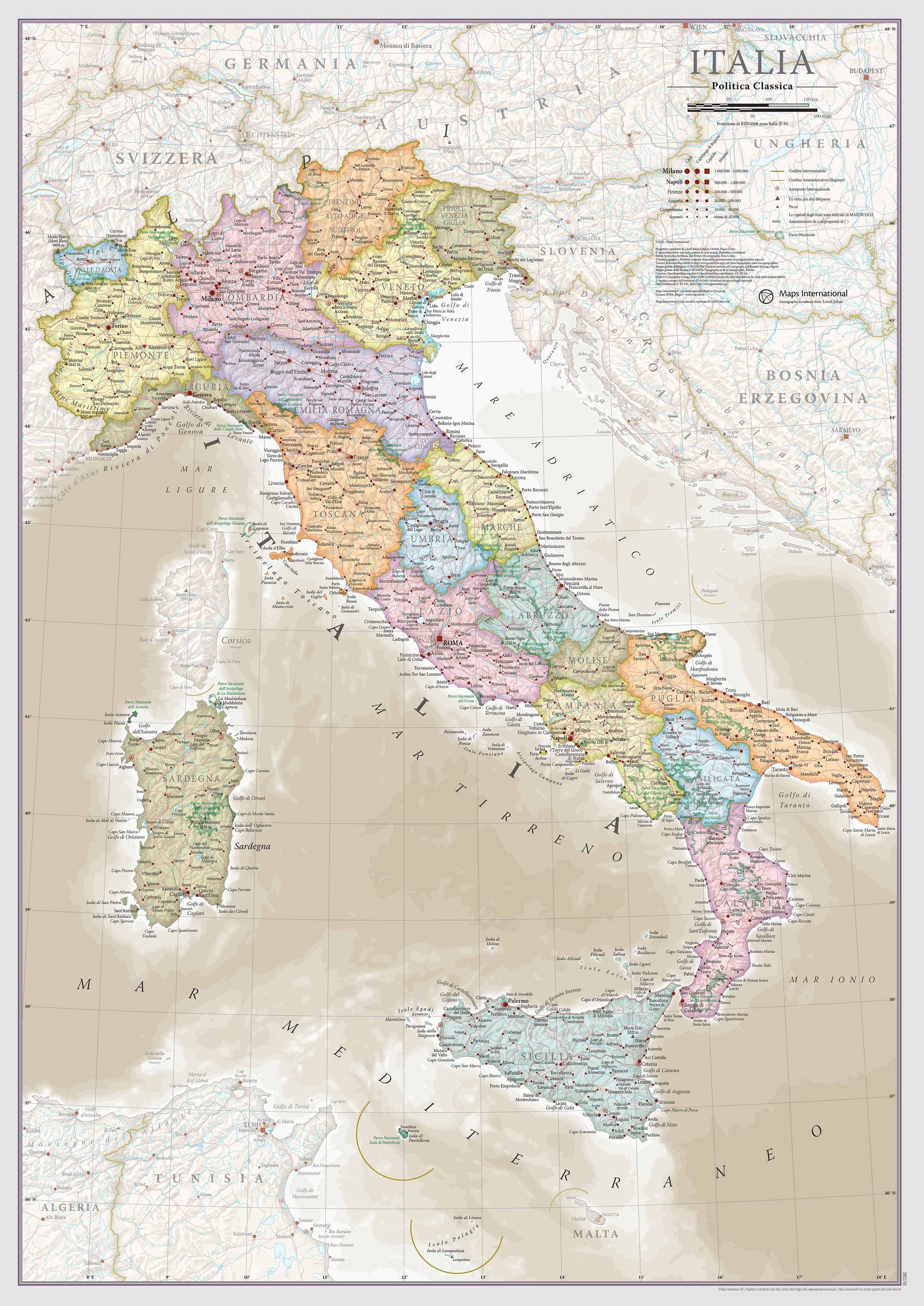 CM01746_S_CANVA - Italy Classic Wall Map