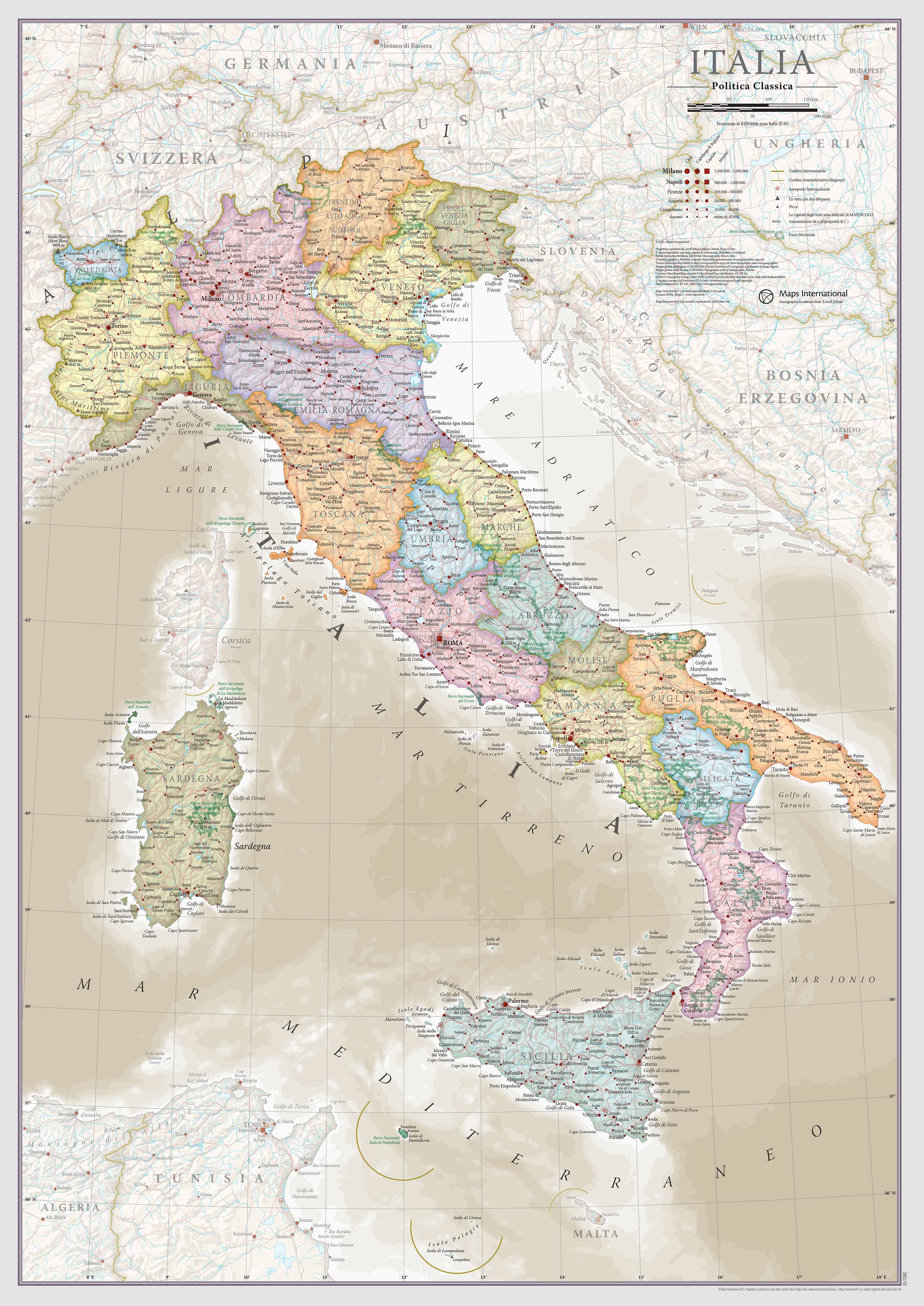 CM01746_L_CANVA - Italy Classic Wall Map