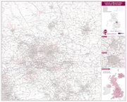 UK00774_L_LAMIN - Leeds and Bradford Postcode Sector Map