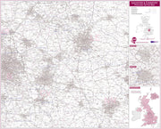 UK00775_L_PAPER - Leicester and Coventry Postcode Sector Map