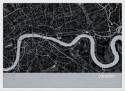 LS01554_4_WDWHI - London City Street Map Print Charcoal