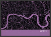 LS01555_S_WDBLA - London City Street Map Print Mauve