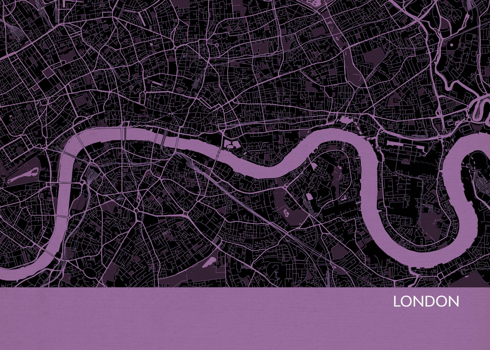 LS01555_4_MATTP - London City Street Map Print Mauve