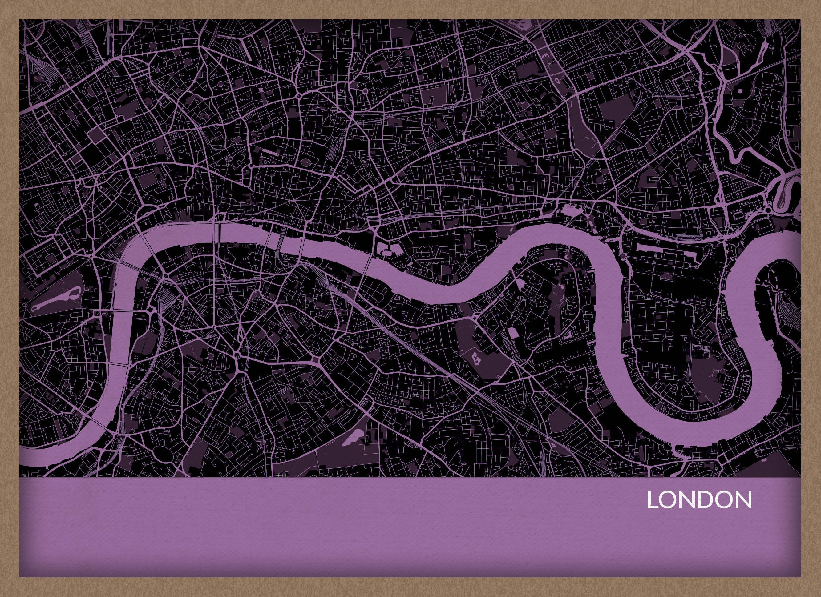 LS01555_3_WDOAK - London City Street Map Print Mauve
