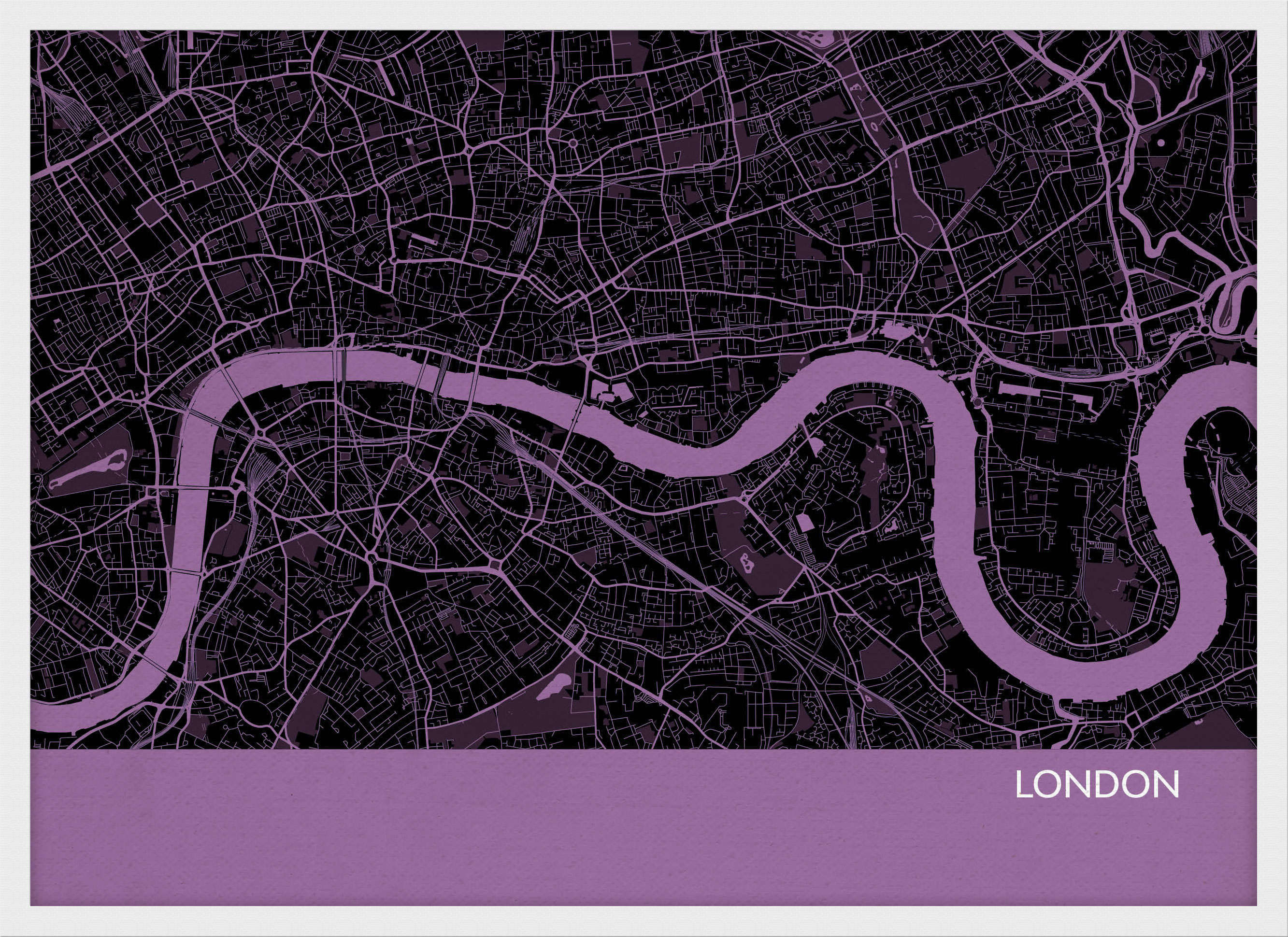 LS01555_4_WDWHI - London City Street Map Print Mauve