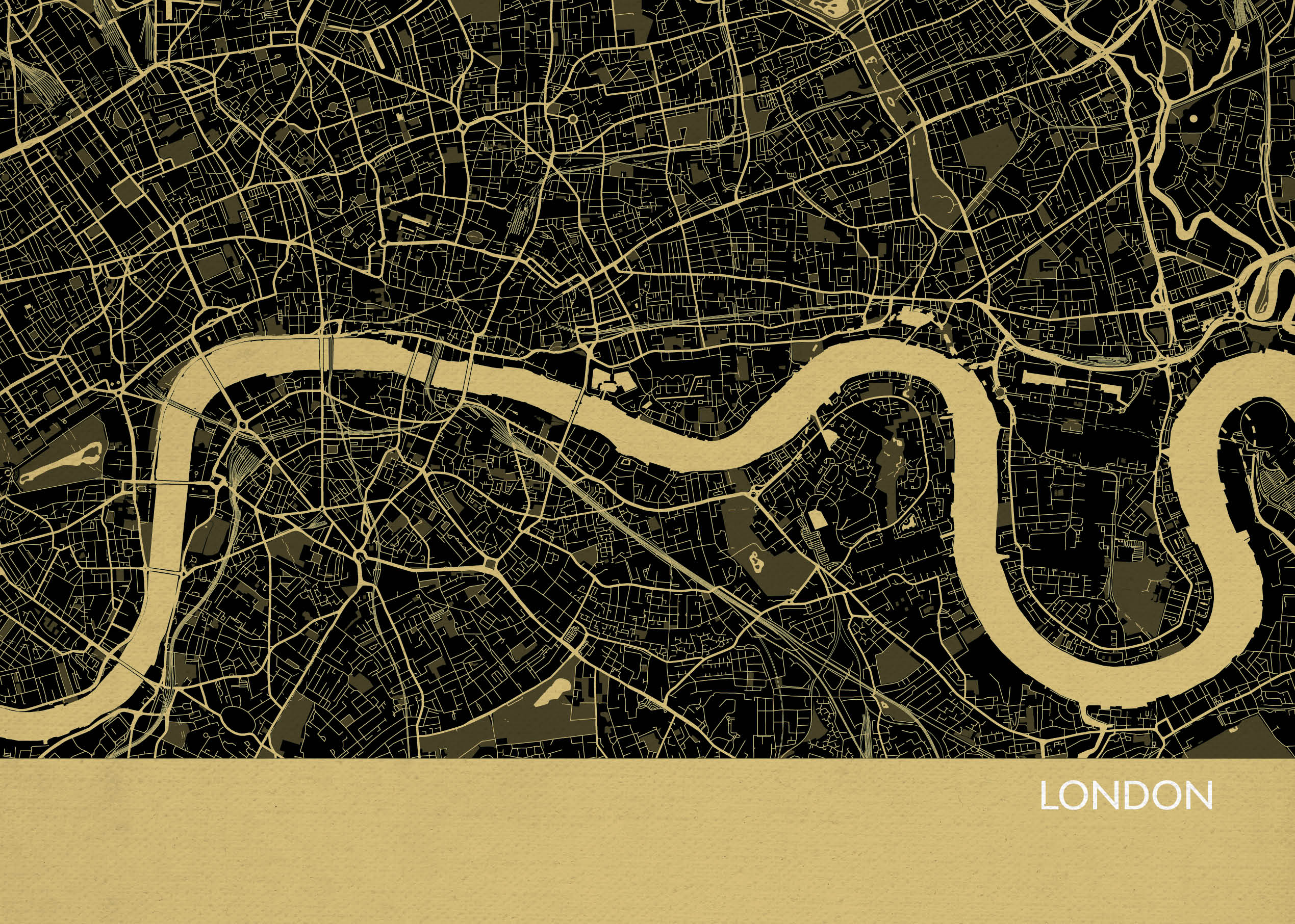 LS01564_3_MATTP - London City Street Map Print Straw