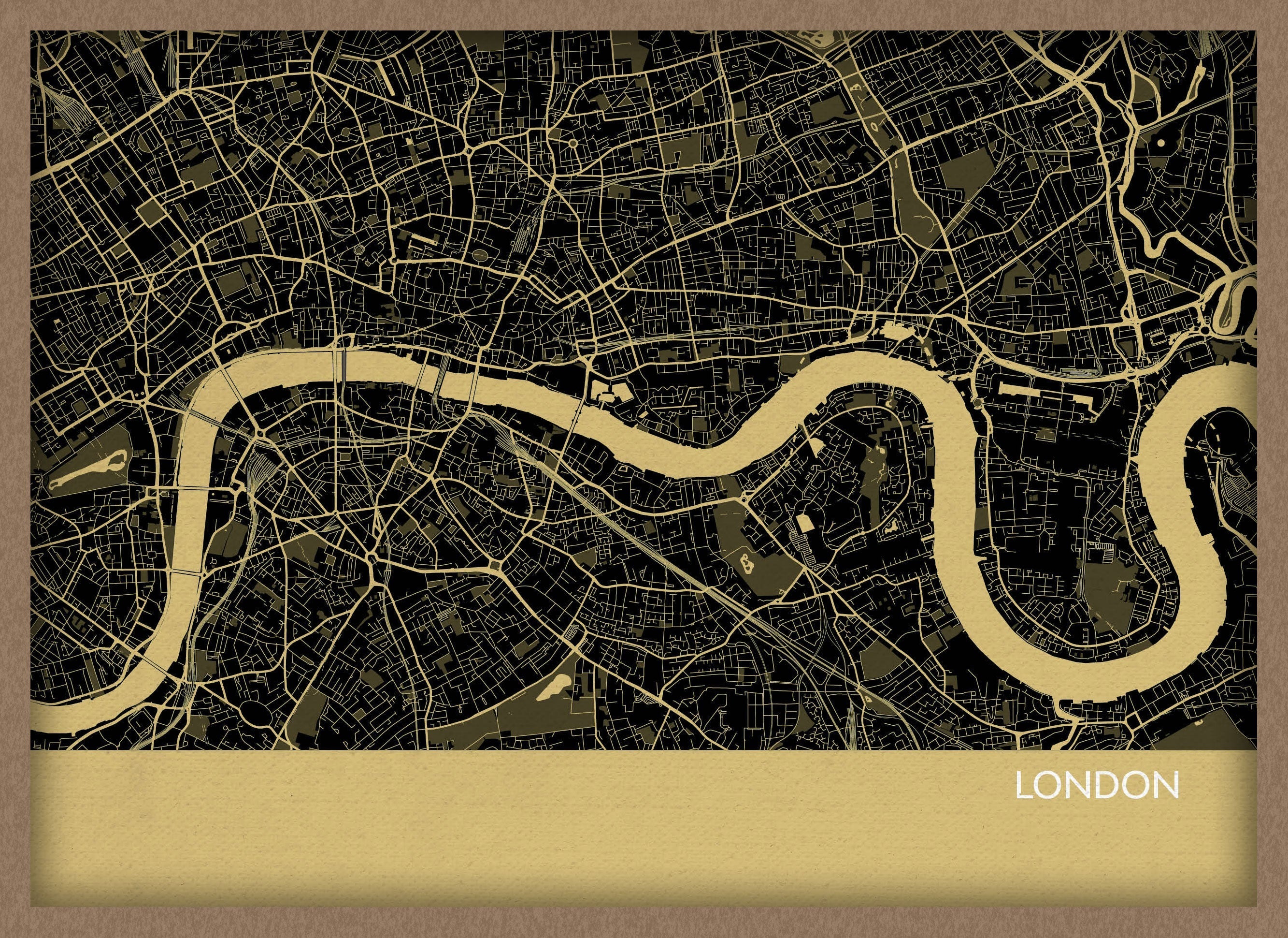 LS01564_3_WDOAK - London City Street Map Print Straw