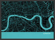 LS01565_3_WDBLA - London City Street Map Print Turquoise