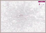 UK00252_L_MGFAL - London Postcode District Wall Map (within M25)