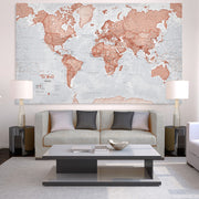 WM00271_H_CANVA - The World Is Art - Wall Map Red