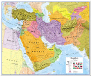 CT00798_L_LMBRD - Middle East Wall Map Political