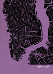 LS01553_4_MATTP - New York City Street Map Print Mauve