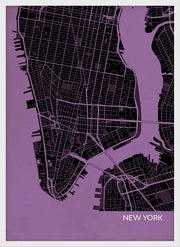 LS01553_S_WDWHI - New York City Street Map Print Mauve