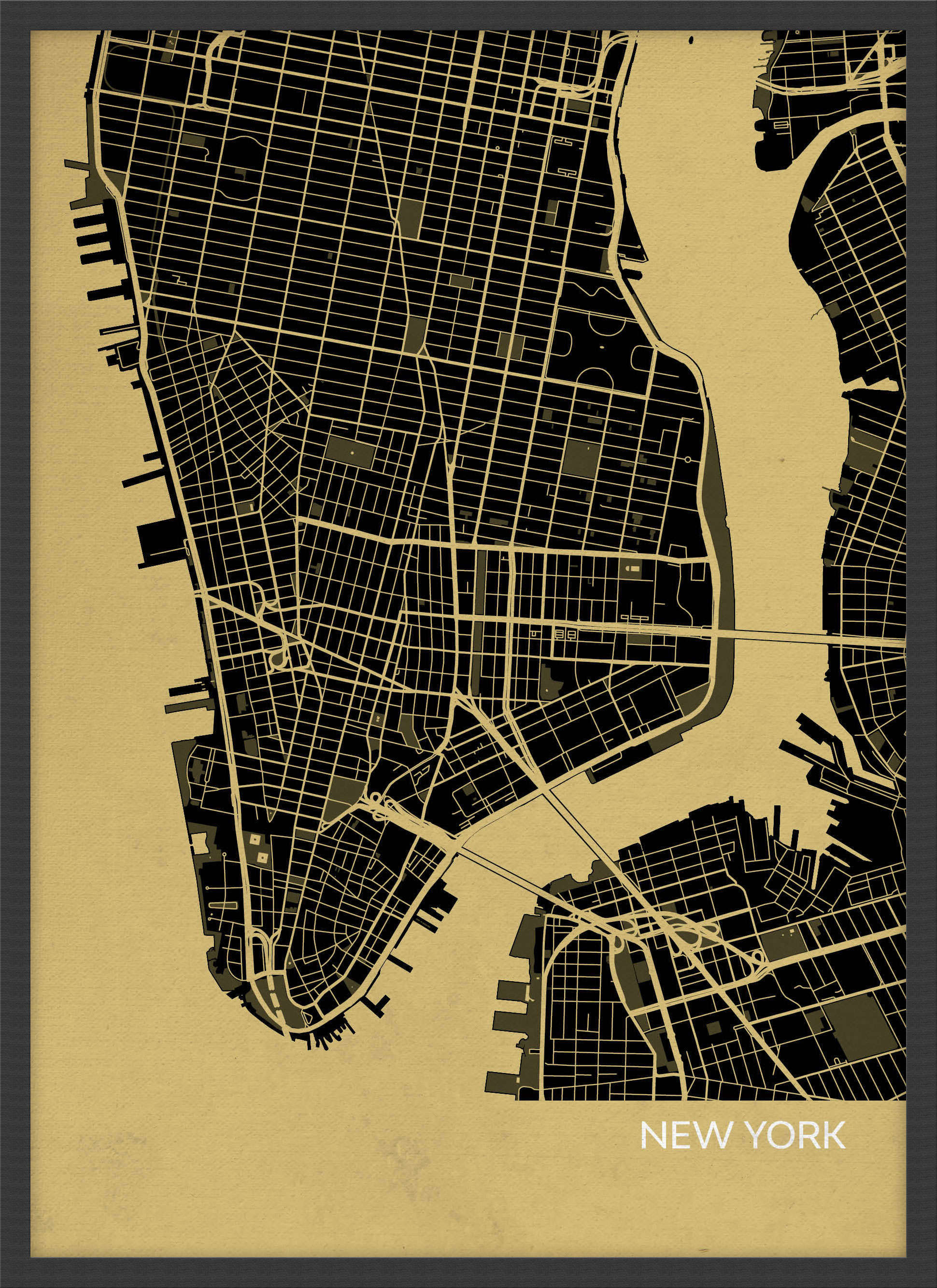 LS01562_S_WDBLA - New York City Street Map Print Straw