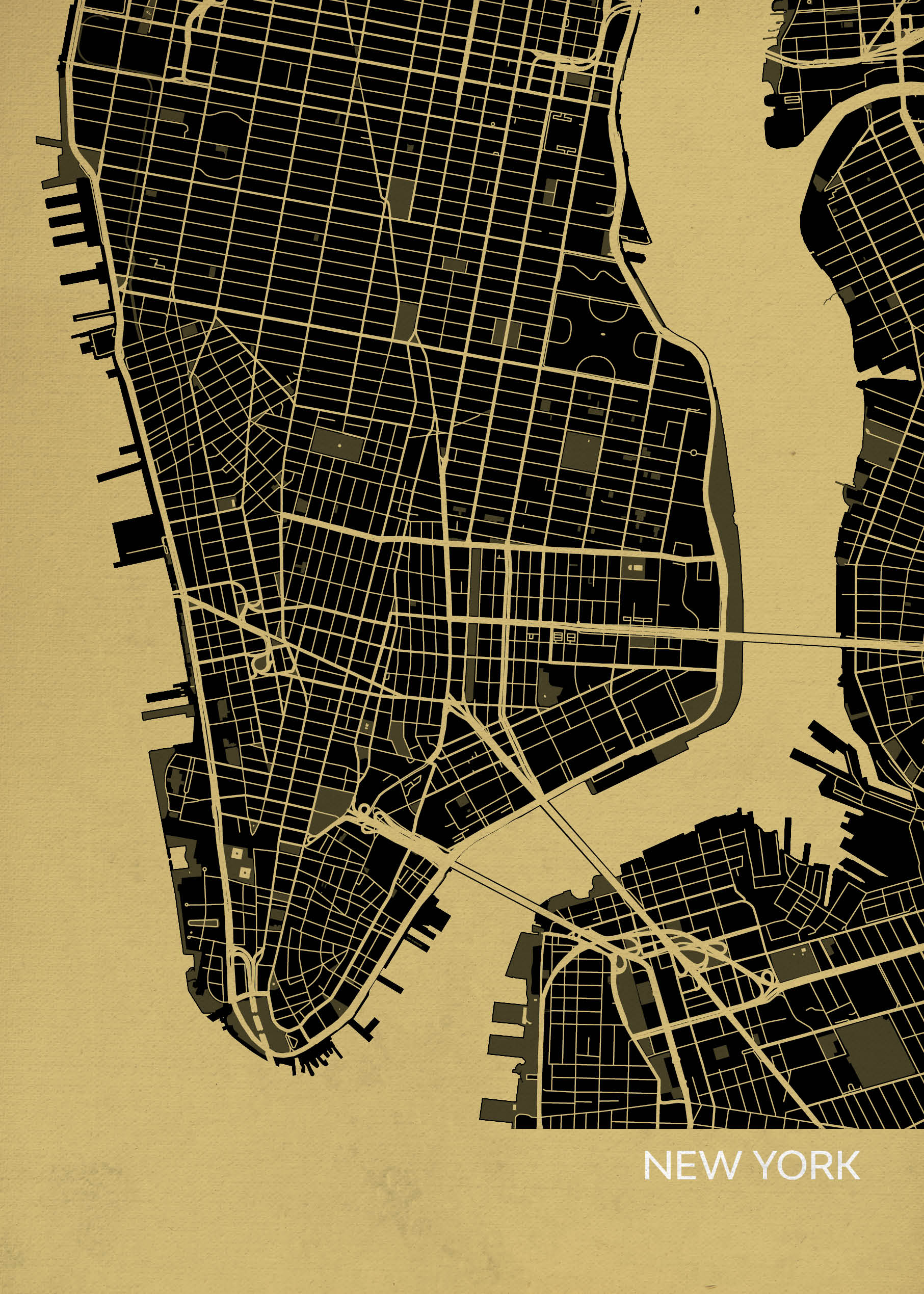 LS01562_3_MATTP - New York City Street Map Print Straw