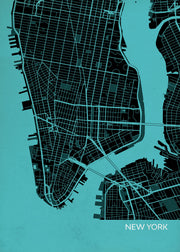 LS01563_3_MATTP - New York City Street Map Print Turquoise