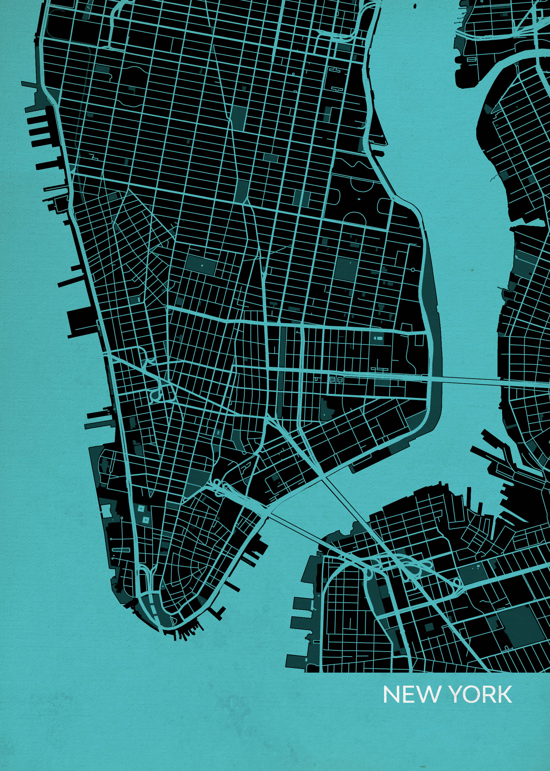 LS01563_4_MATTP York City Street Map Print