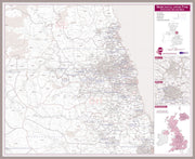 UK00779_L_LBDAL - Newcastle upon Tyne, Sunderland and Durham Postcode Sector Map