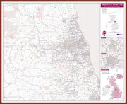 UK00779_L_LBDOK - Newcastle upon Tyne, Sunderland and Durham Postcode Sector Map