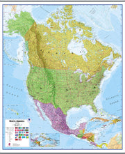 CT00018_L_LAMHB - North America Wall Map Political