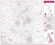 UK00781_L_LMBRD - Nottingham and Derby Postcode Sector Map