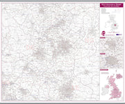 UK00781_L_LAMHB - Nottingham and Derby Postcode Sector Map