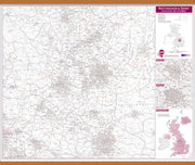 UK00781_L_LWDHB - Nottingham and Derby Postcode Sector Map