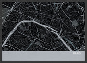 LS01556_S_WDBLA - Paris City Street Map Print Charcoal