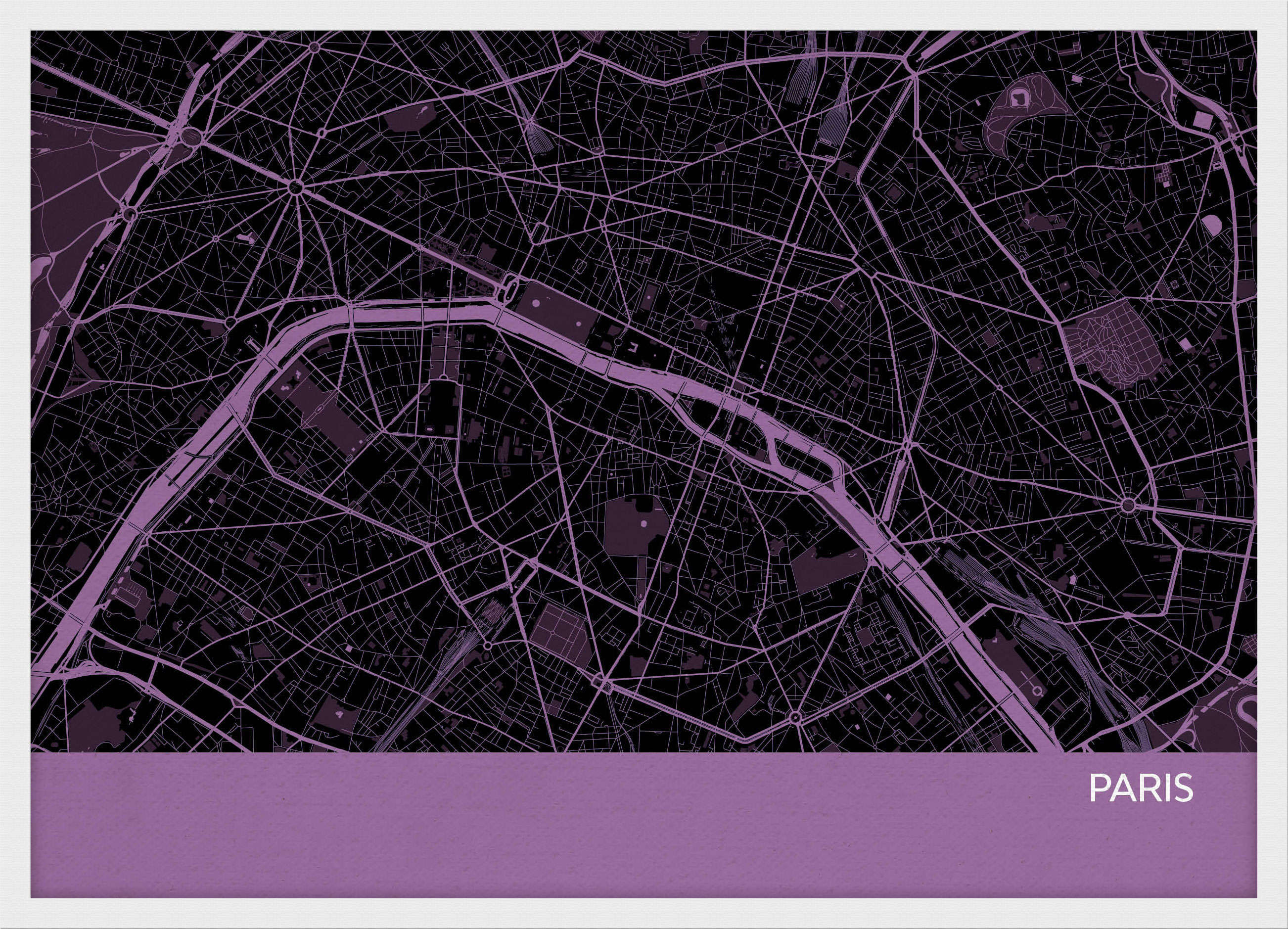 LS01557_4_WDWHI - Paris City Street Map Print Mauve